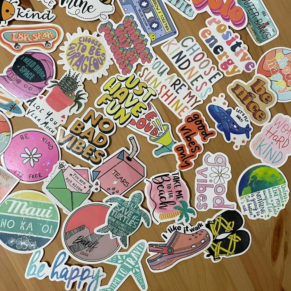 Vinyl Sticker Lot Waterproof Fun Sticker Bundle Holographic‎ Stickers - Picture 4 of 9